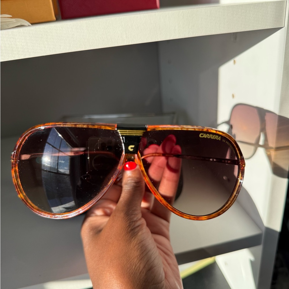 Carrera Tortoise Shell Aviator Sunglasses